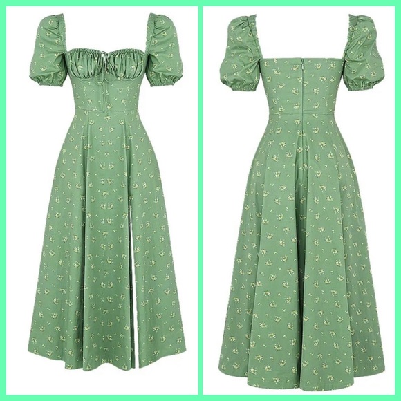 House of CB Dresses House Of Cb Tallulah Green Floral Dress Xs 25